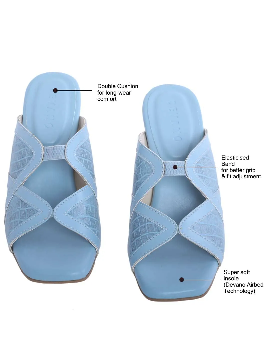 Souk Double Cross Mules Blue Lagoon