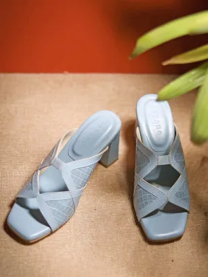 Souk Double Cross Mules Blue Lagoon
