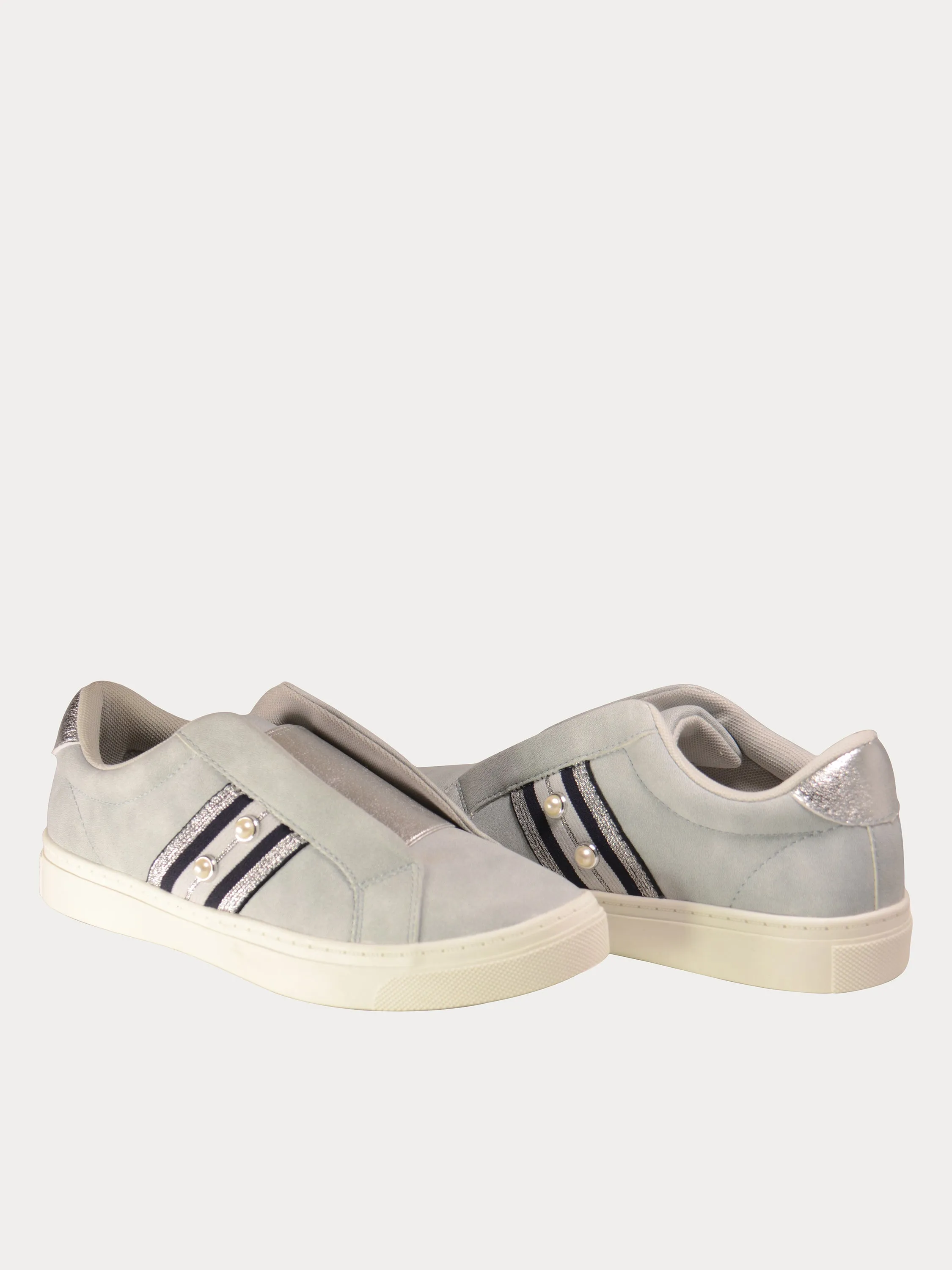 Sprox Women's Slip on Shoes in Grey Leather