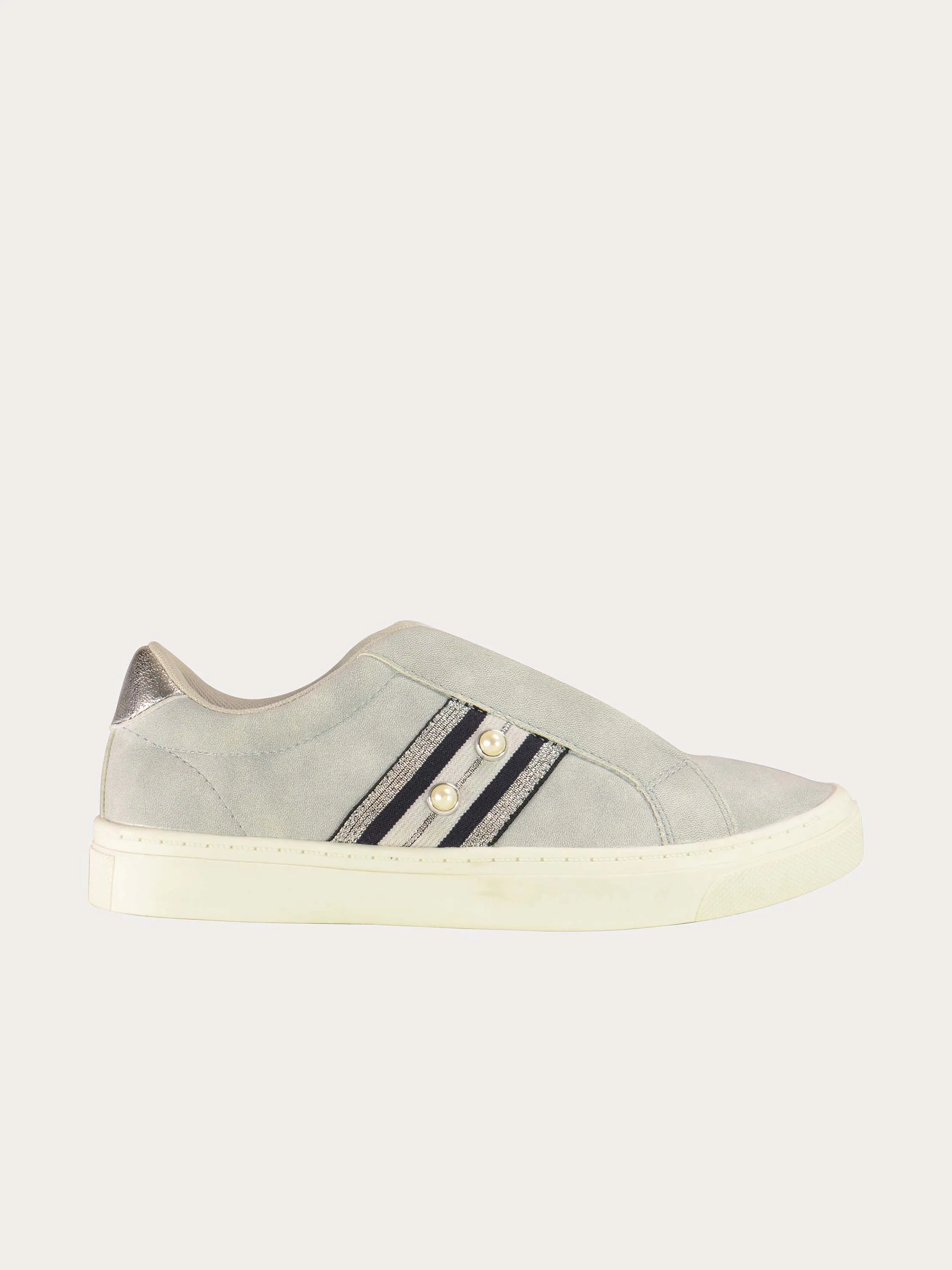 Sprox Women's Slip on Shoes in Grey Leather