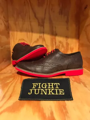 STEVE MADDEN LINKK Mens Size 12 Leather Wing Tip Red Sole Oxford Shoes