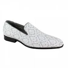 Steven Land  Men's Silver Slip On Dress Shoes