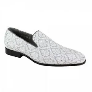 Steven Land  Men's Silver Slip On Dress Shoes