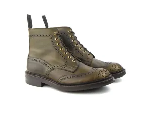 Stow Country Boot  - Green Olivvia Waxy Calf