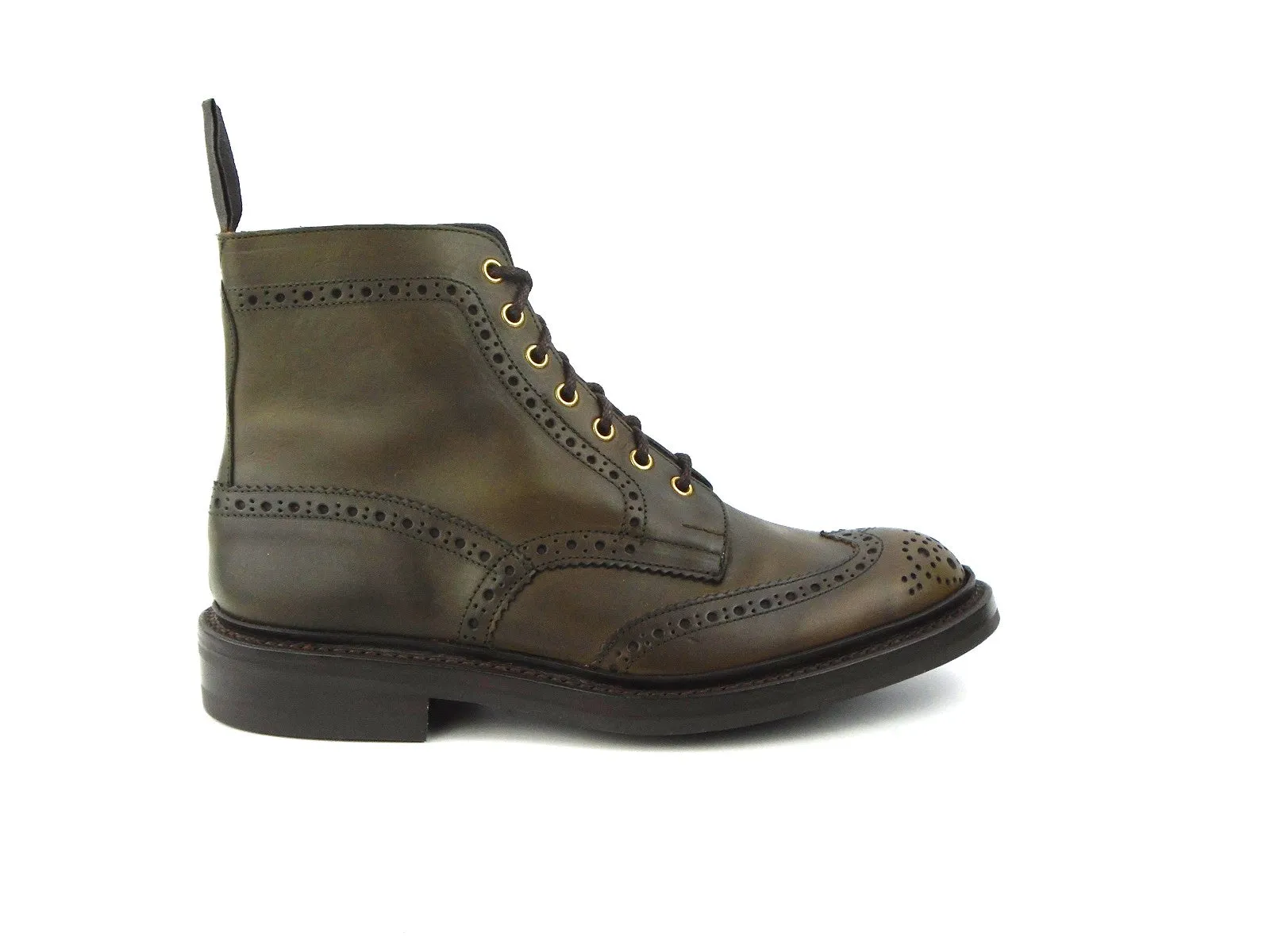 Stow Country Boot  - Green Olivvia Waxy Calf