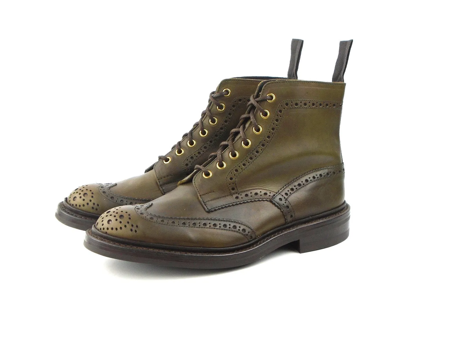 Stow Country Boot  - Green Olivvia Waxy Calf