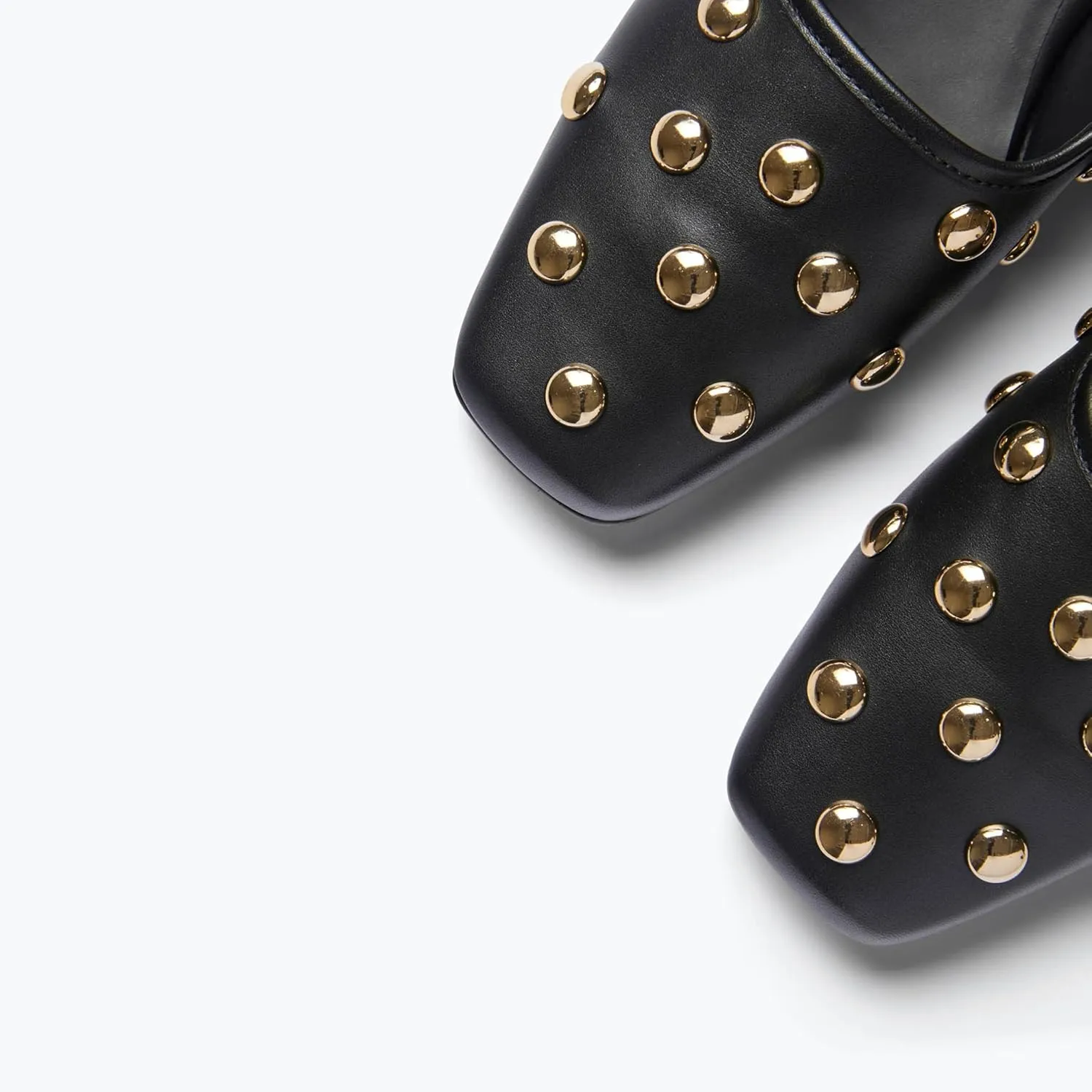 Studded Flats for Women with Ballet Inspired Design; Comfortable Slip-On with Square Toe; Ideal for Formal Office Wear