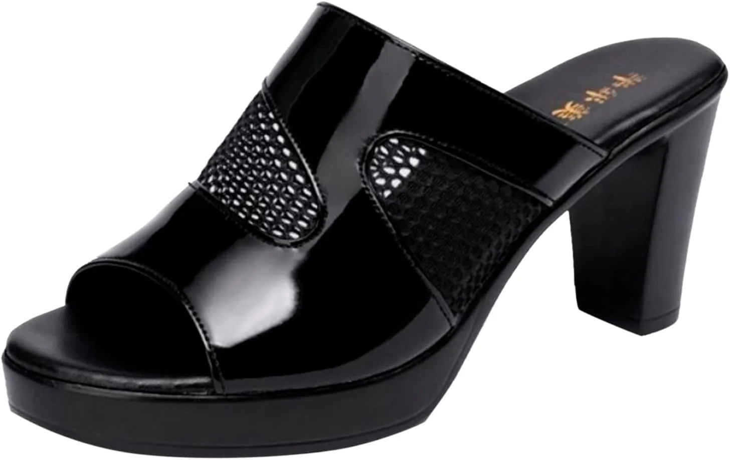 Summer New Thick Heeled Slippers Women Wear Sexy High Heeled Sandals Fish Mouth Womens Arch Support Sandals Size 9