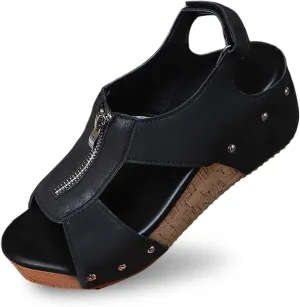 Summer Sandals for Women Summer Boho Beach Sandal Platform Wedge Sandals Lightweight 2025 Wide Width Comfortable Shoes with Ankle Strap Arch Support for Woman Summer Shoes Slip on Slides Sandal