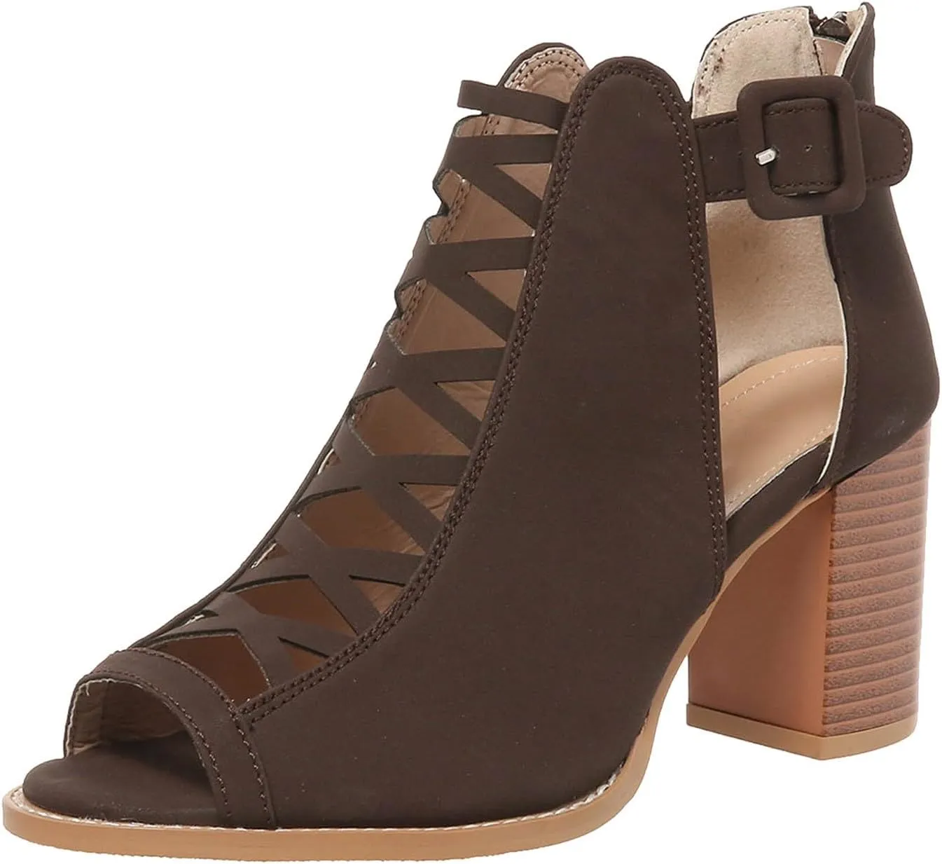 Summer Versatile Sandals for Women Comfortable Stylish Cut Out Design Mesh Chunky Heel High Heel Shoes Girls Size 4t