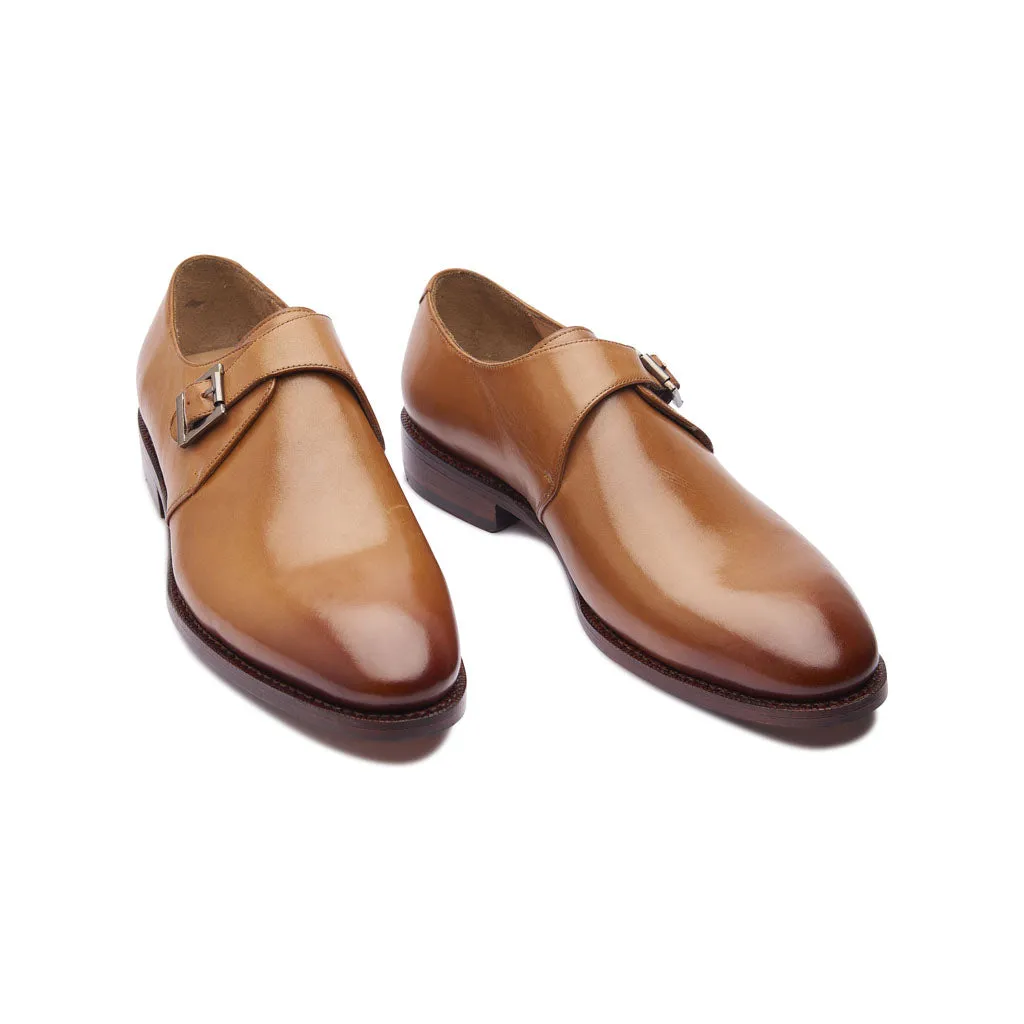 Sylvain, Single Monk Strap - Natural Tan | Hand Welted | Classics Collection