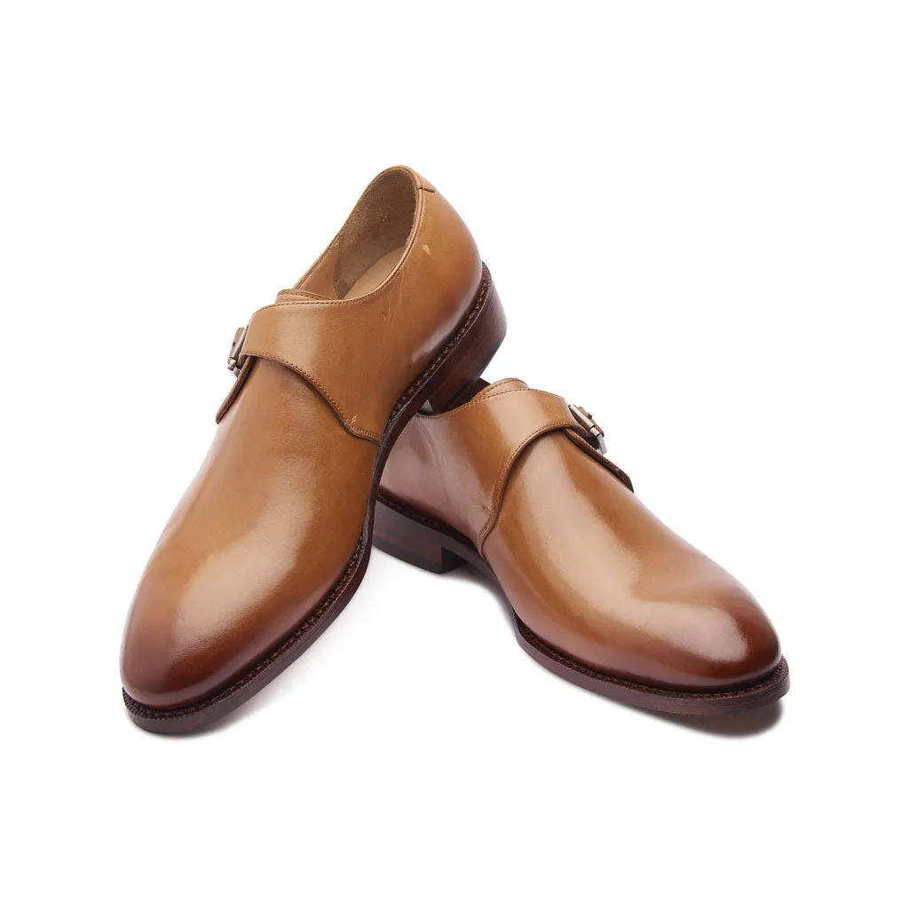Sylvain, Single Monk Strap - Natural Tan | Hand Welted | Classics Collection