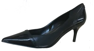 Tahari Womens •Raylin• Pointy- Toe Black/Black Leather/Patent Pump 8M
