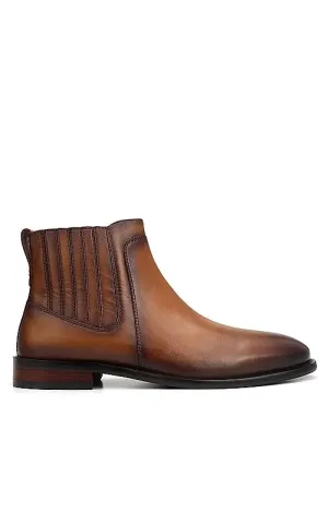 Tan Plain Leather Boots