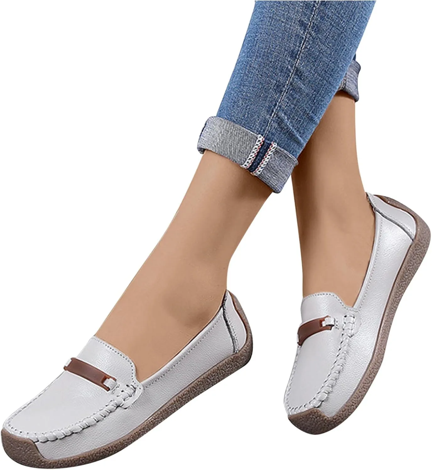 Tassel Loafers Shoe for Women Fashion Solid Color Slip On Shoes Casual Soft Sneakers Dress Workout Footwear