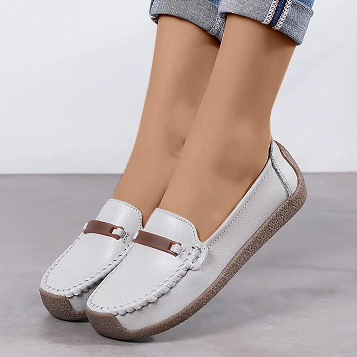 Tassel Loafers Shoe for Women Fashion Solid Color Slip On Shoes Casual Soft Sneakers Dress Workout Footwear