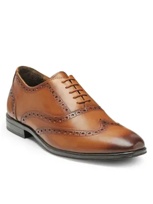Teakwood Leather Men's Tan Oxford/Brogue Shoes