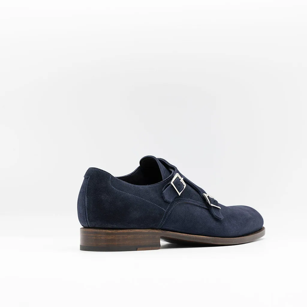THE MONK STRAP in NAVY SUEDE