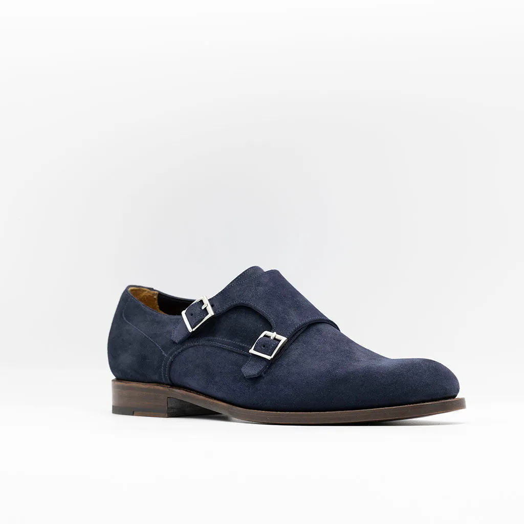 THE MONK STRAP in NAVY SUEDE