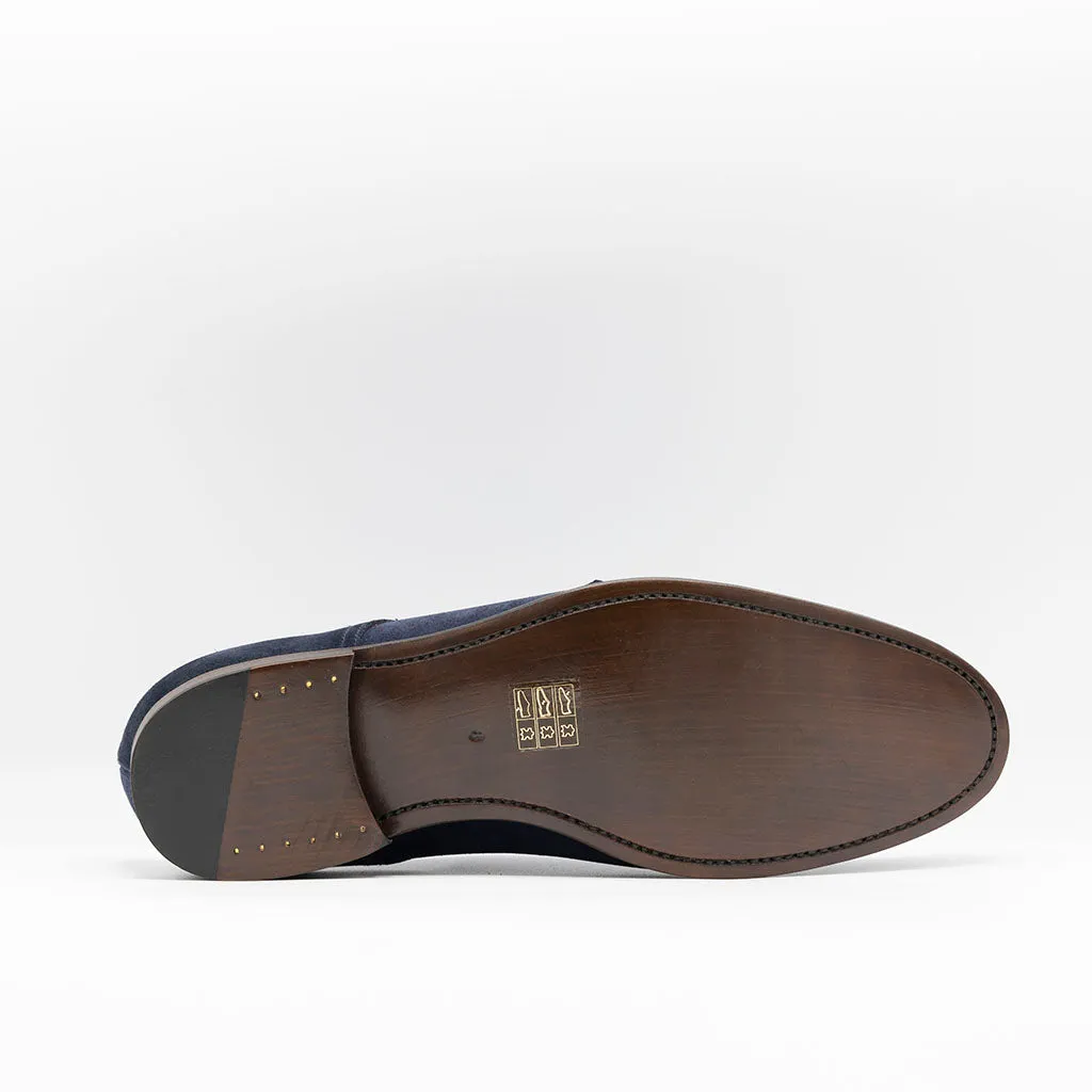 THE MONK STRAP in NAVY SUEDE