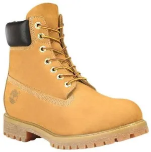 Timberland C10061 Men's Classic Premium Waterproof Wheat Nubuck Leather Lace Up Boots, 6" High
