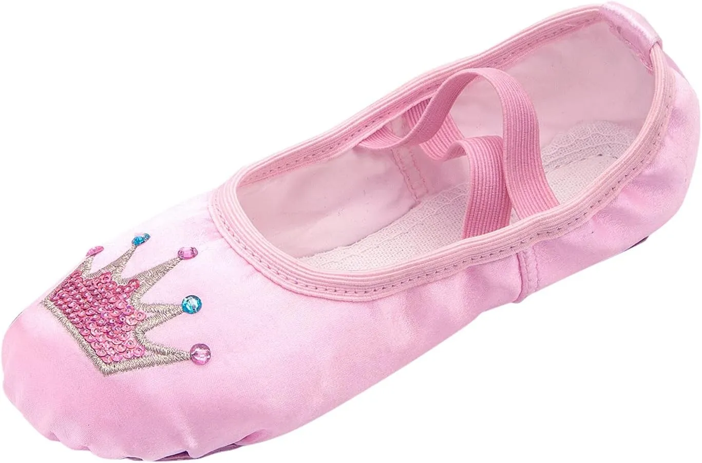Toddler Ballet Shoes for Girls Star Satin Ballet Slippers for Kids Toddler Dance Shoes Soft Leather Ballet Slippers