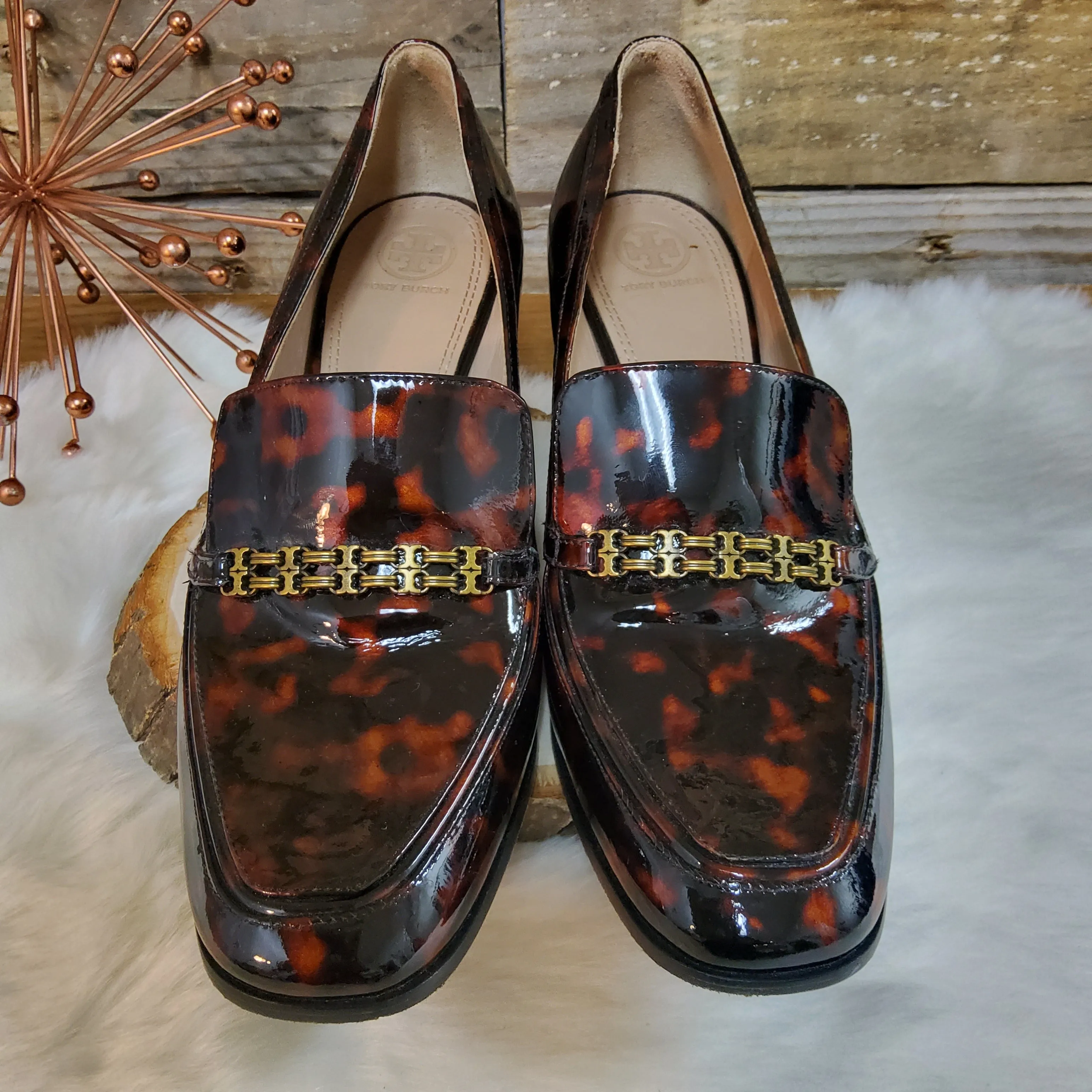 Tory Burch Heeled Loafers Sz 10.5