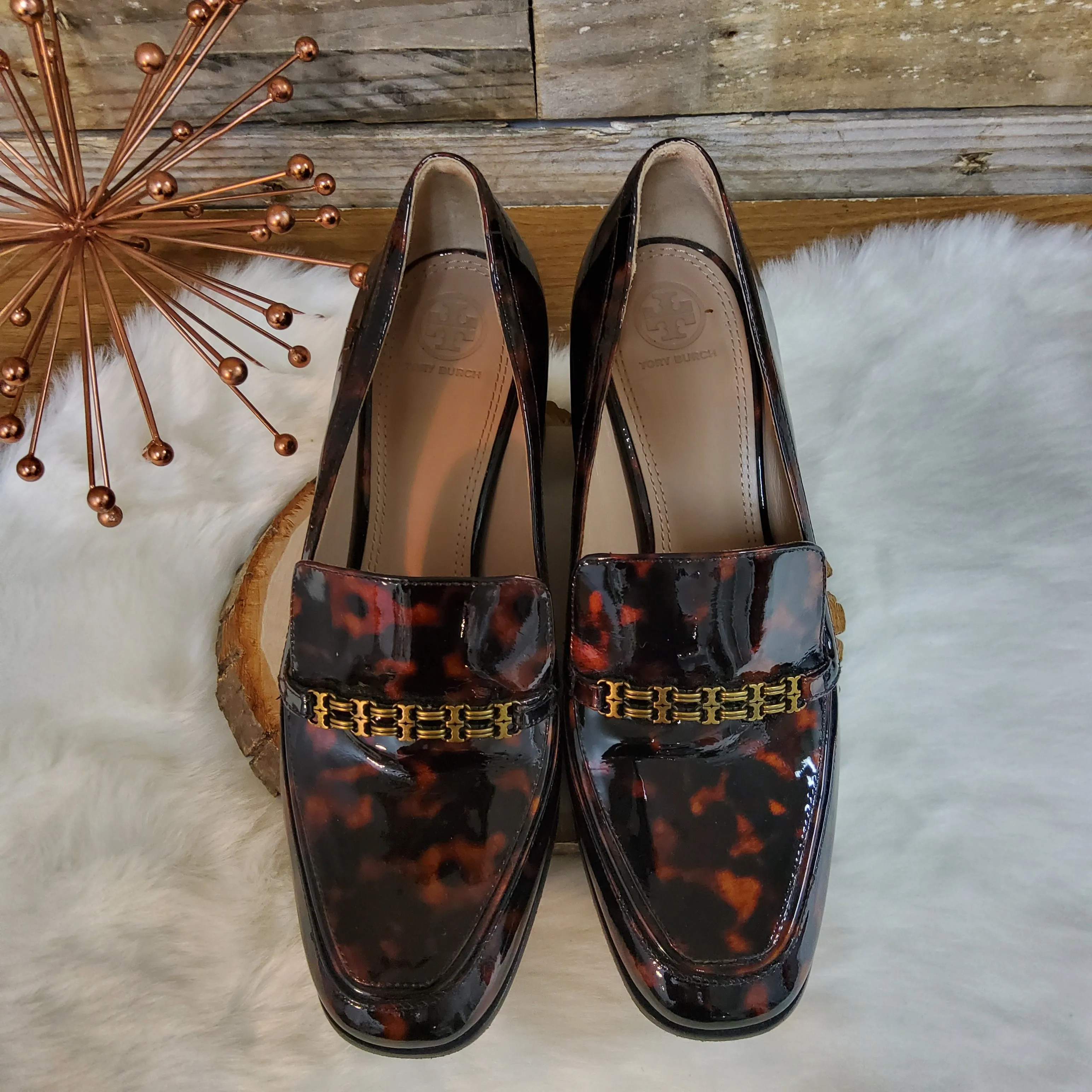 Tory Burch Heeled Loafers Sz 10.5
