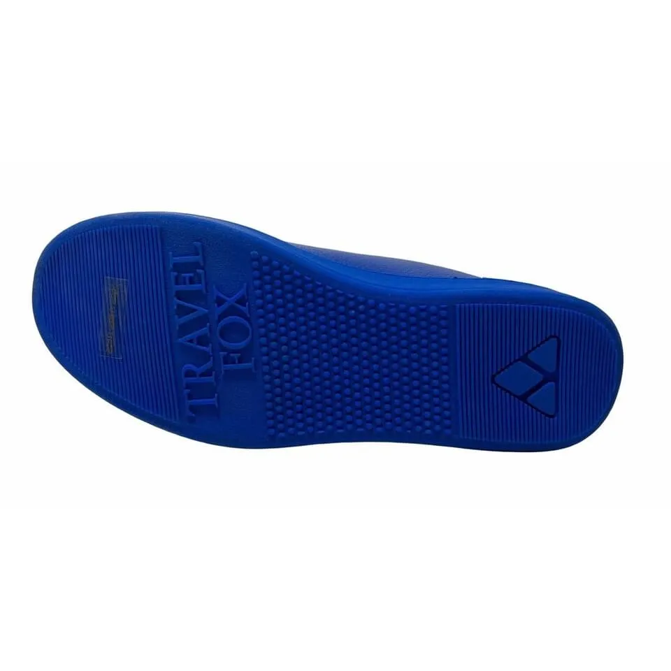 Travel Fox Spider Men's Royal Blue Nappa Leather Mid Top Sneakers 915601 05