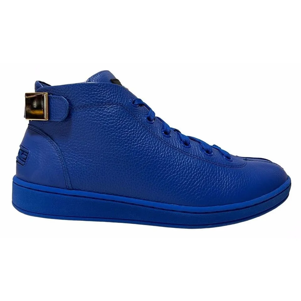 Travel Fox Spider Men's Royal Blue Nappa Leather Mid Top Sneakers 915601 05