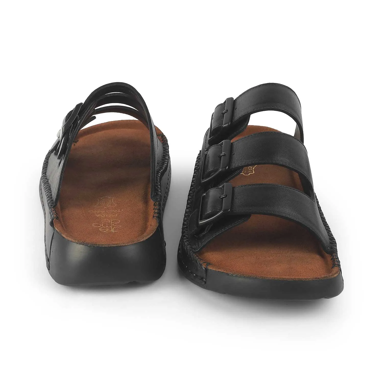 Tresmode Jagri Black Men's Sandals
