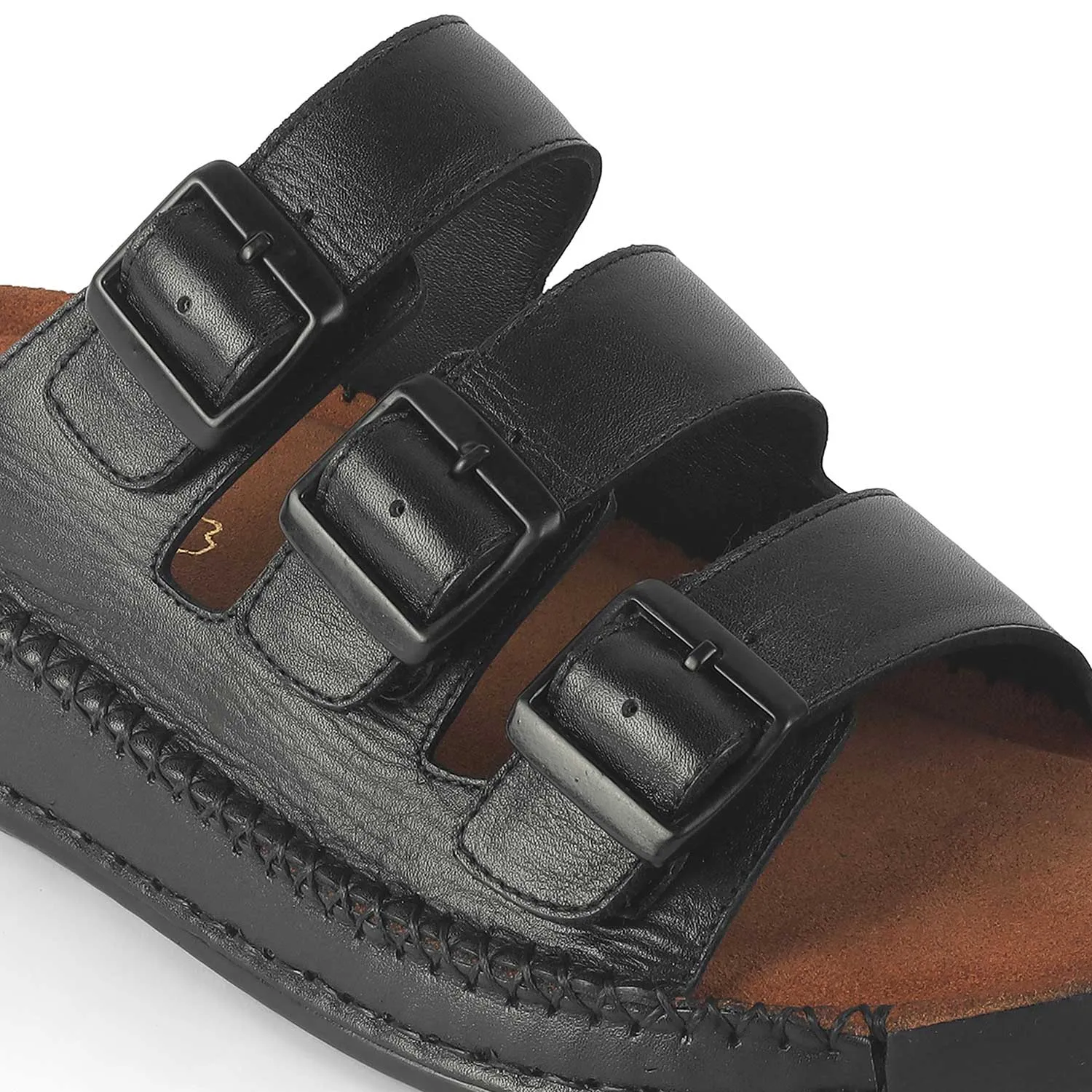 Tresmode Jagri Black Men's Sandals