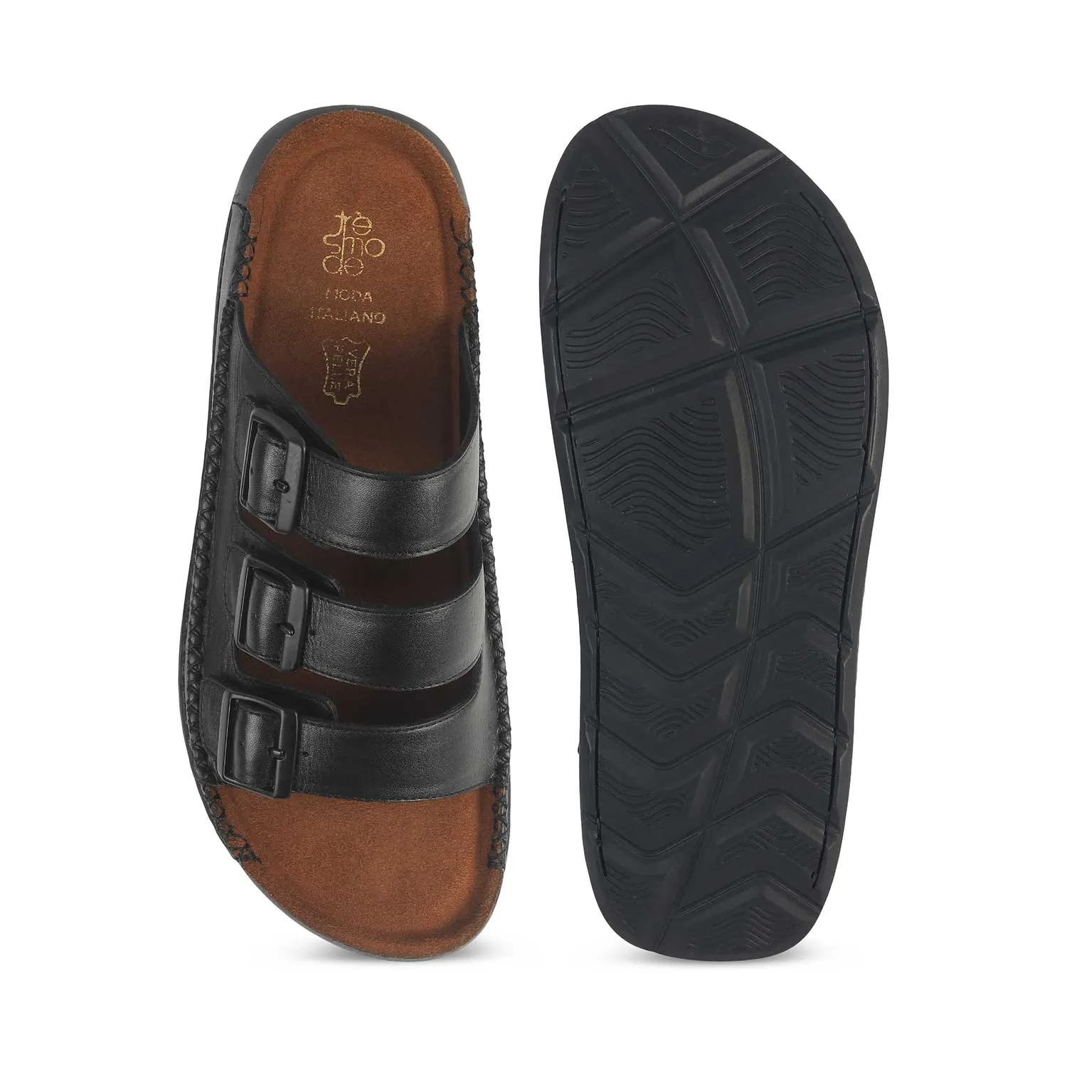 Tresmode Jagri Black Men's Sandals