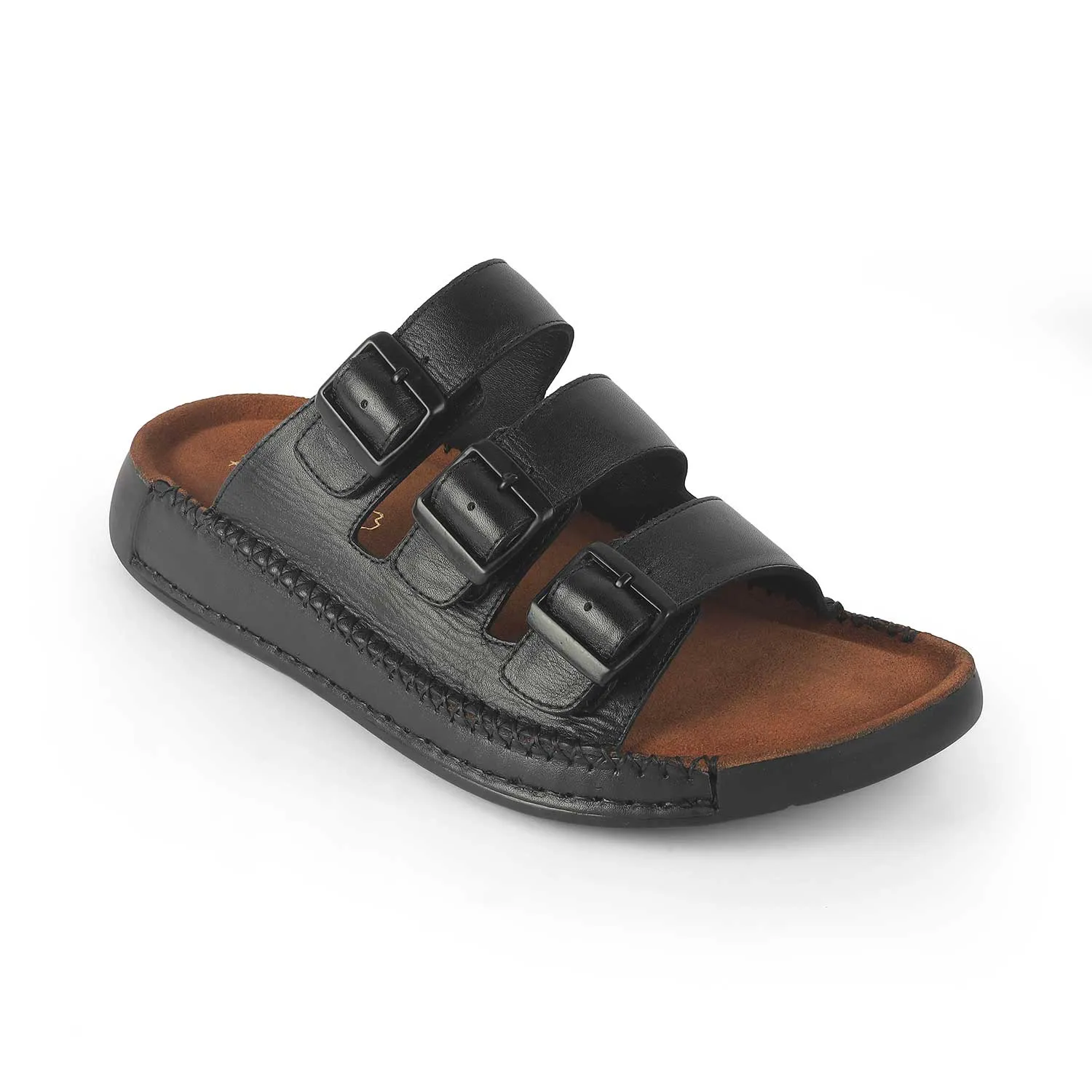 Tresmode Jagri Black Men's Sandals