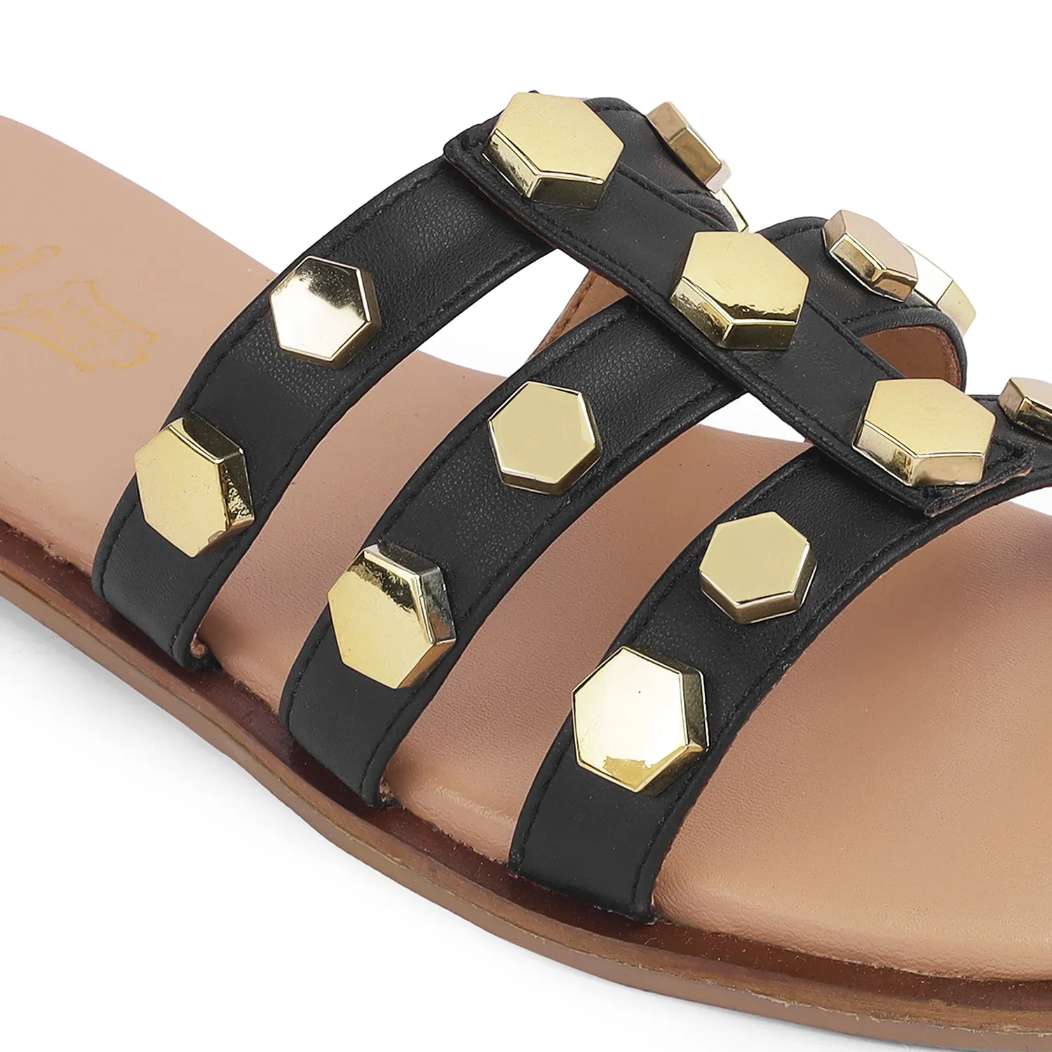 Tresmode Slip Black Women's Dress Flats