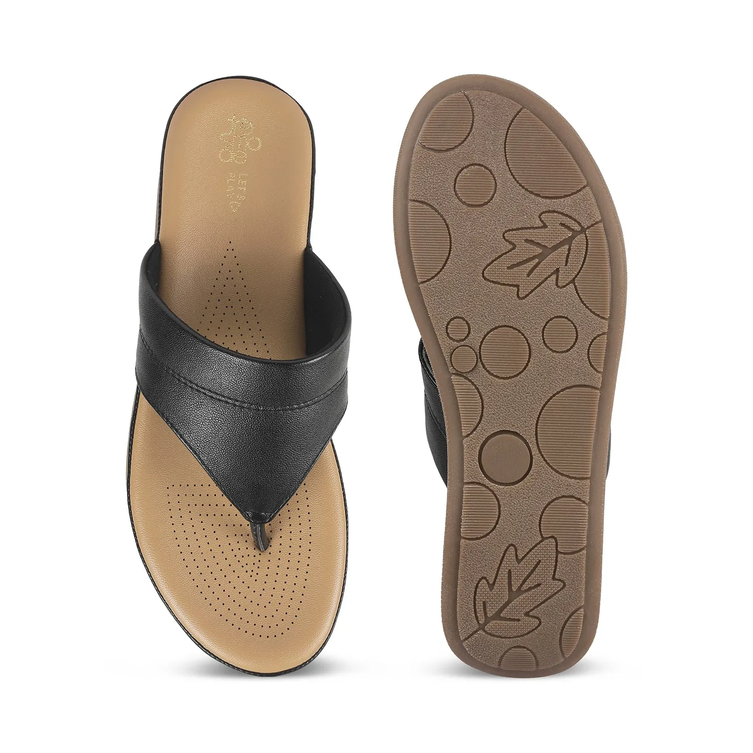 Tresmode Softy Black Women's Casual Platform Flats