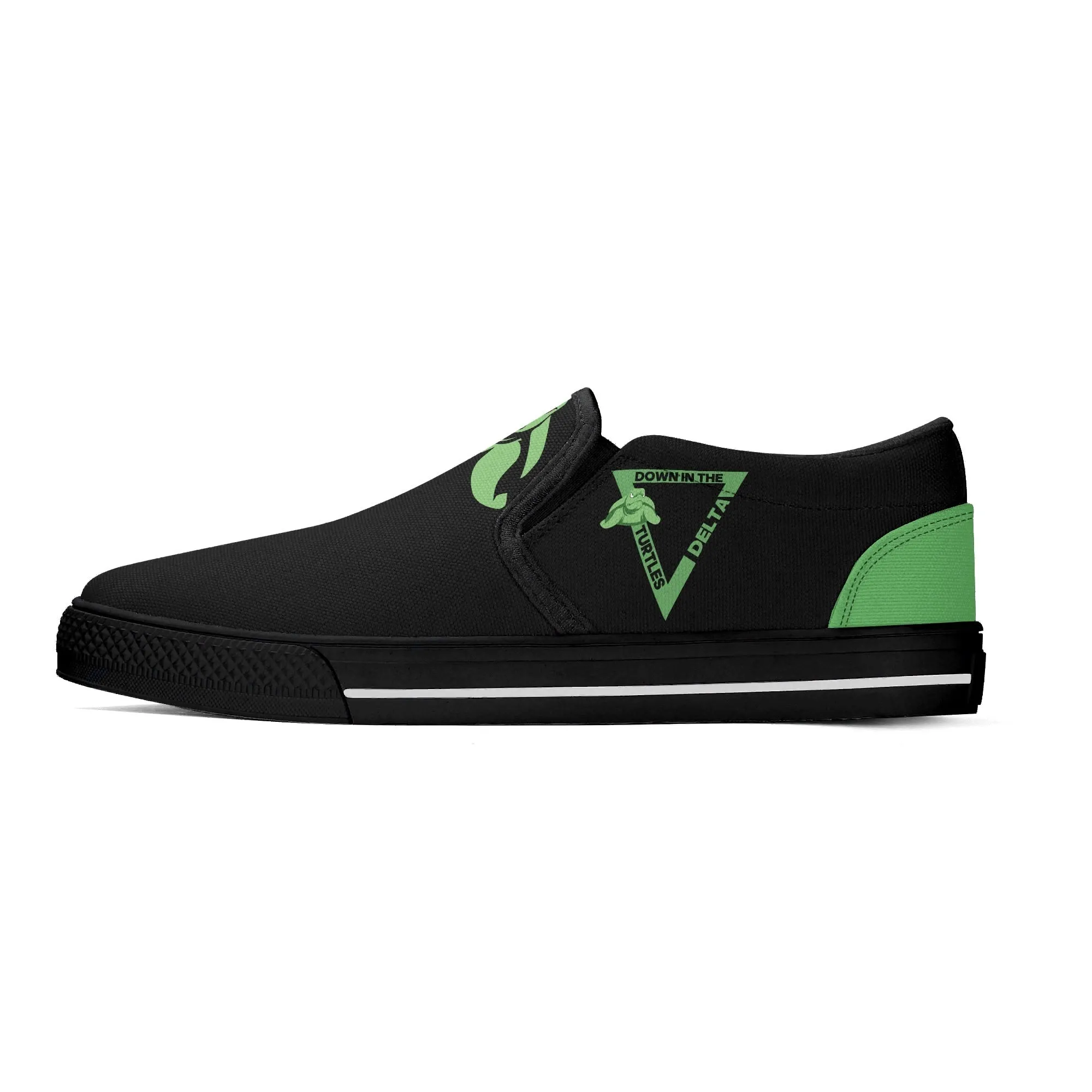 Turtle  Womens Rubber Slip On Shoes