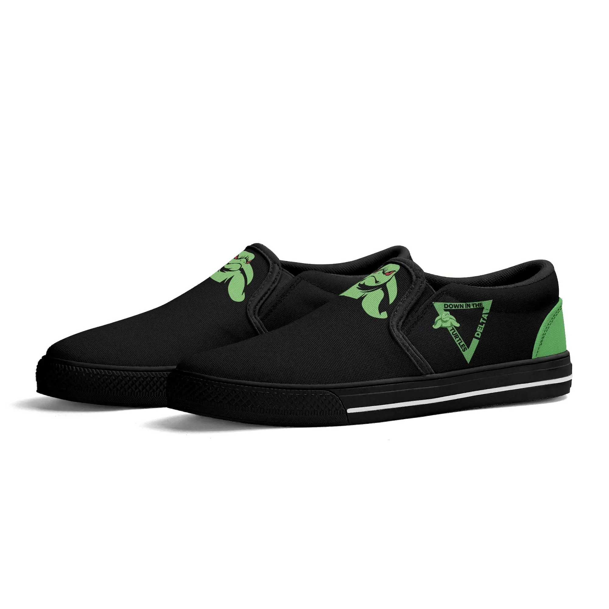 Turtle  Womens Rubber Slip On Shoes