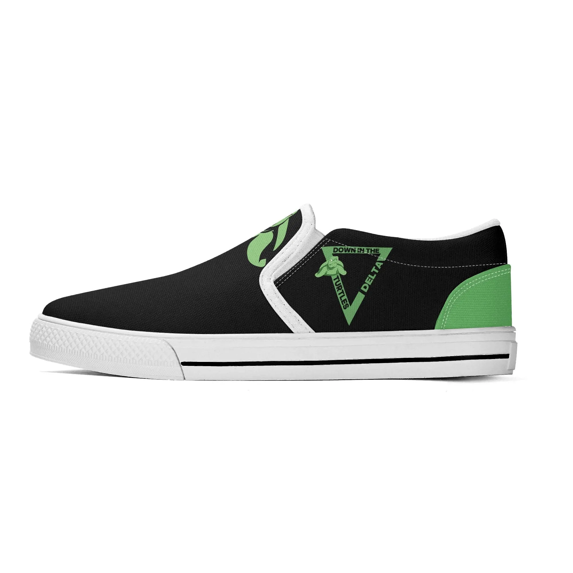 Turtle  Womens Rubber Slip On Shoes
