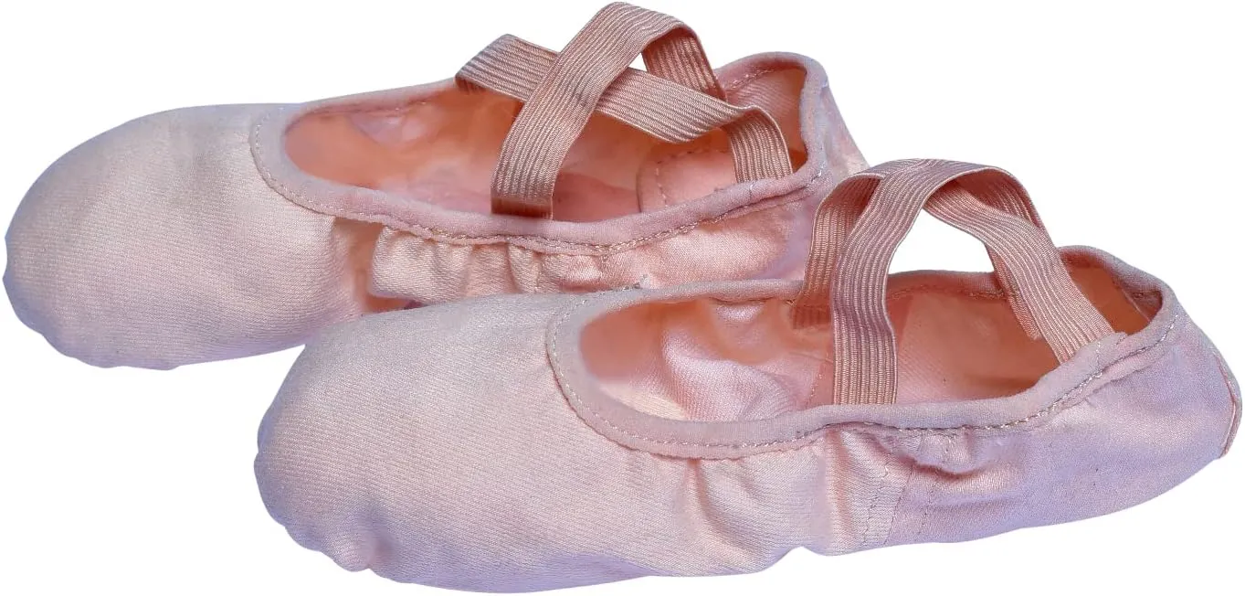 TW Canvas Ballet Slippers Flats for Toddlers-Adult for Dancing.