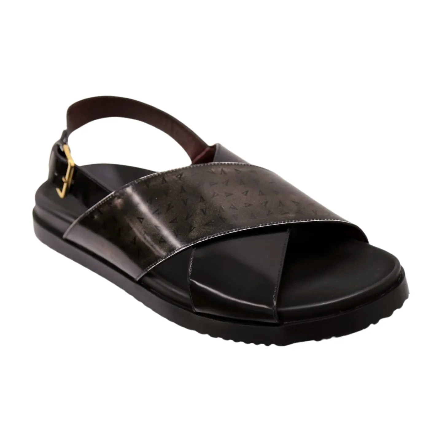 Valentino Sand V2 Men's Shoes Polished Calf-Skin Leather Sandals (VAL1007)