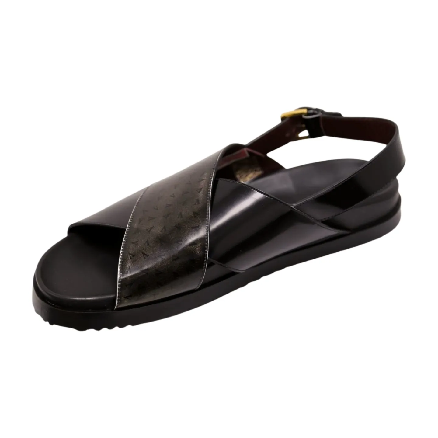 Valentino Sand V2 Men's Shoes Polished Calf-Skin Leather Sandals (VAL1007)