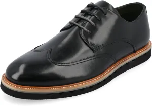 Vance Mens Evander Wingtip Lace-up Derby Burnished Toe Tru Comfort Foam Lightweight Business Dress Shoes