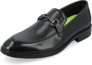 Vance Mens Rupert Classic Slip-on Almond Moc Toe Bit Loafer Tru Comfort Foam Block Heel Business Dress Shoe