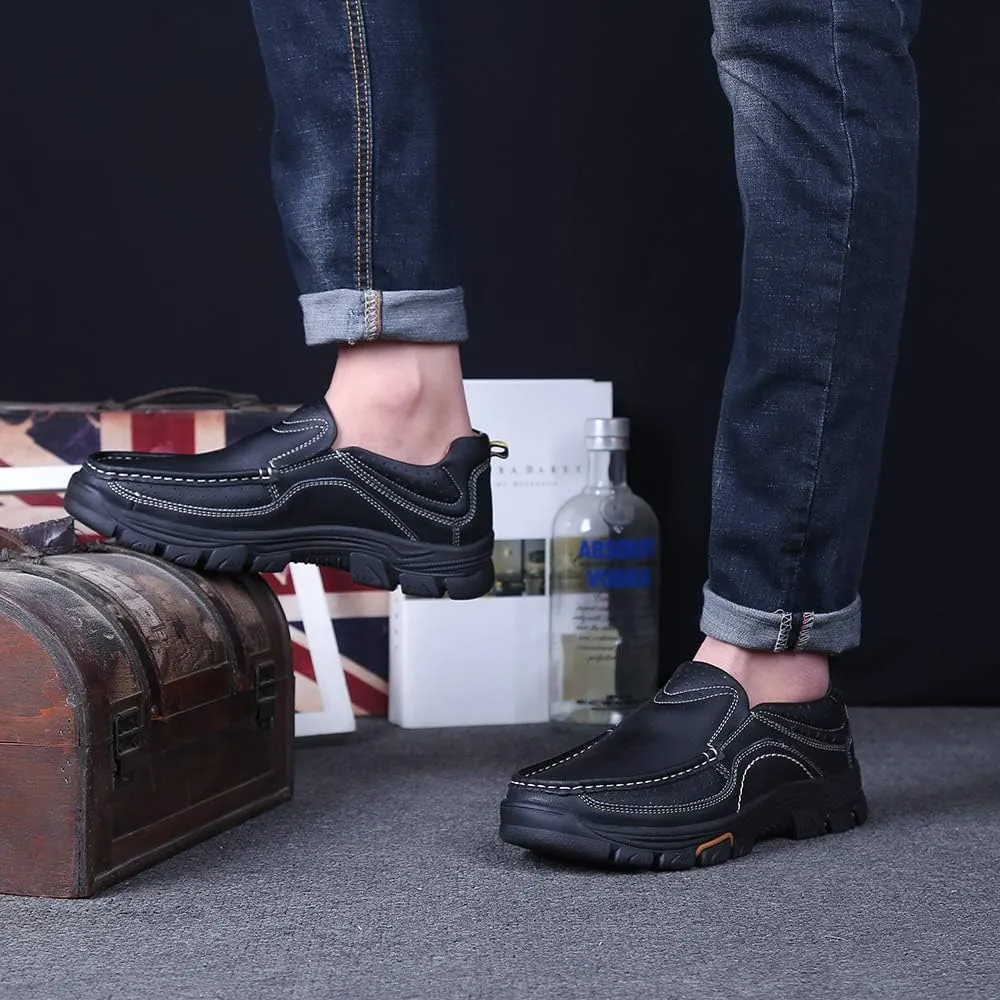 Venshine Mens Casual Slip On Loafers Shoes Walking Dress Leather Shoes