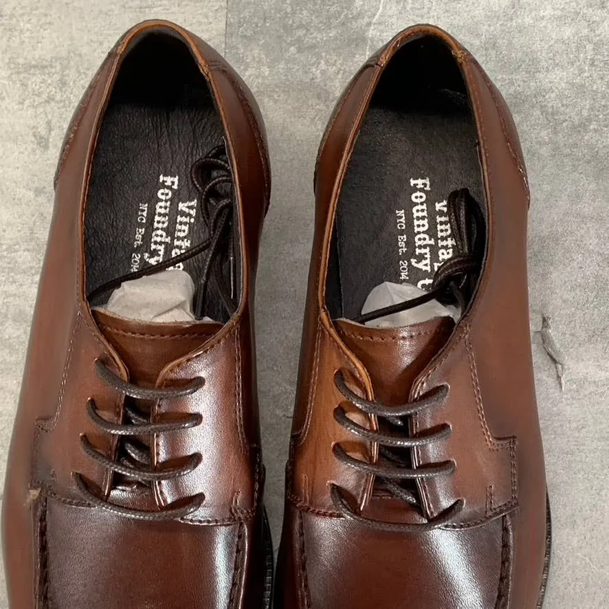 VINTAGE FOUNDRY CO. Men's Brown Leather Morris Lace-Up Oxford Shoes SZ 9