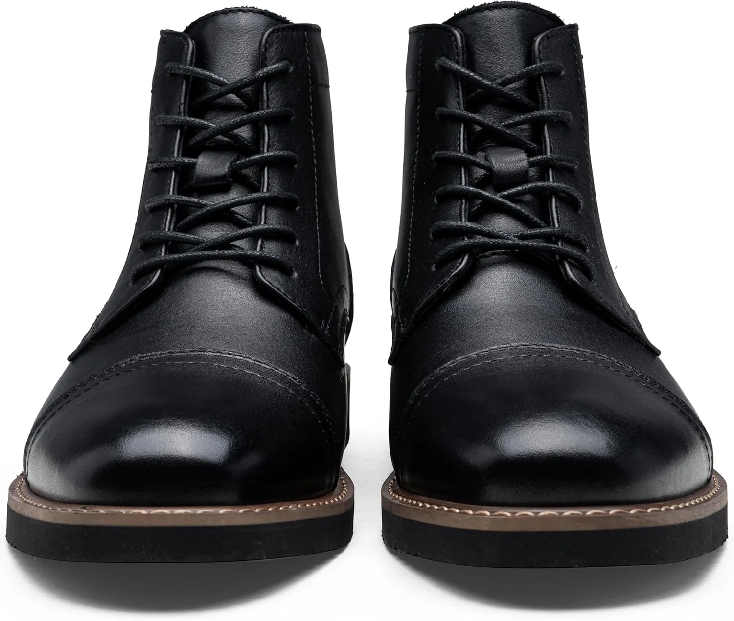 Vostey Men Boots Leather Cap Toe Casual Boots Chukka Fashion Dress Boots for Men