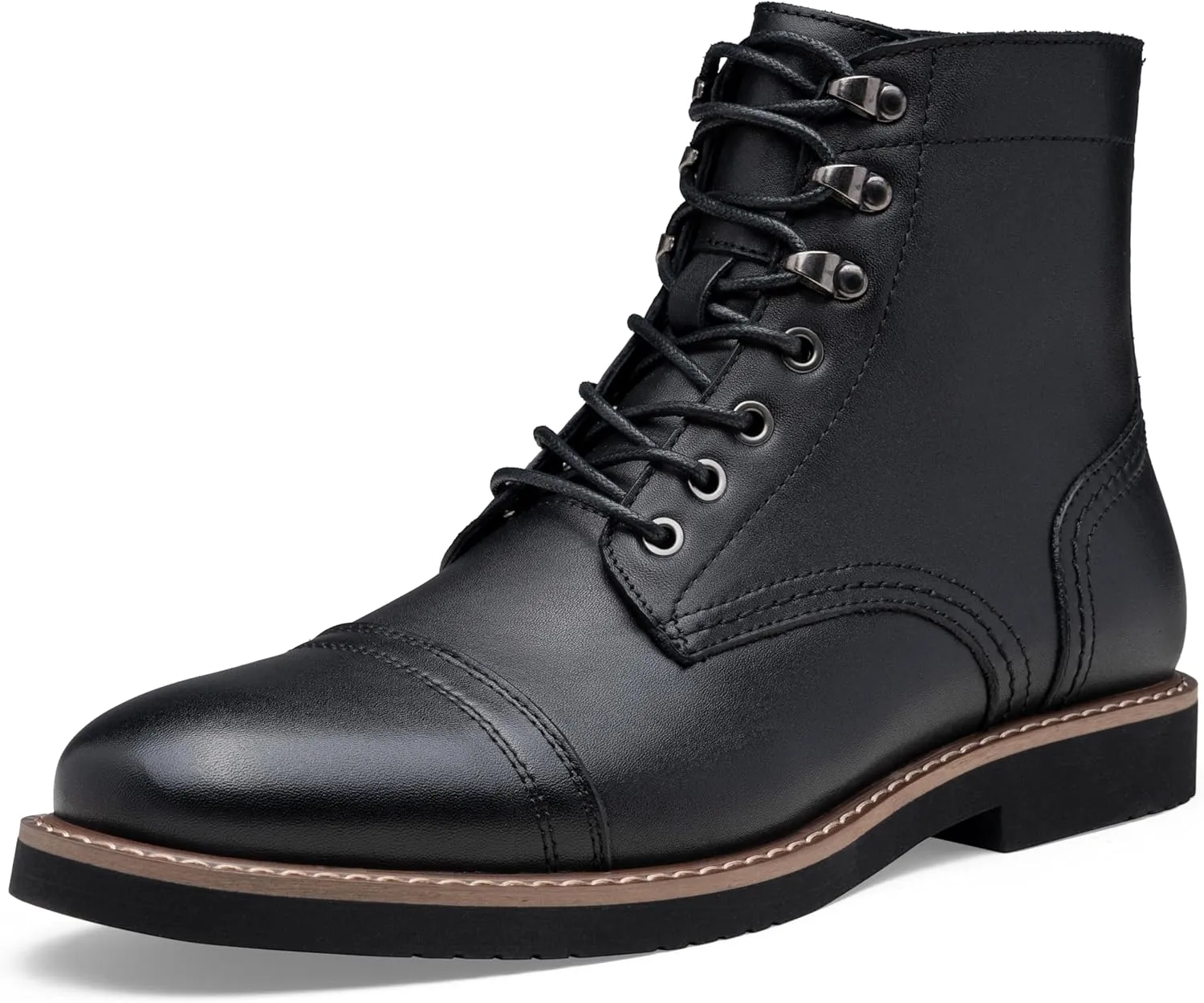 Vostey Men Boots Leather Cap Toe Casual Boots Chukka Fashion Dress Boots for Men
