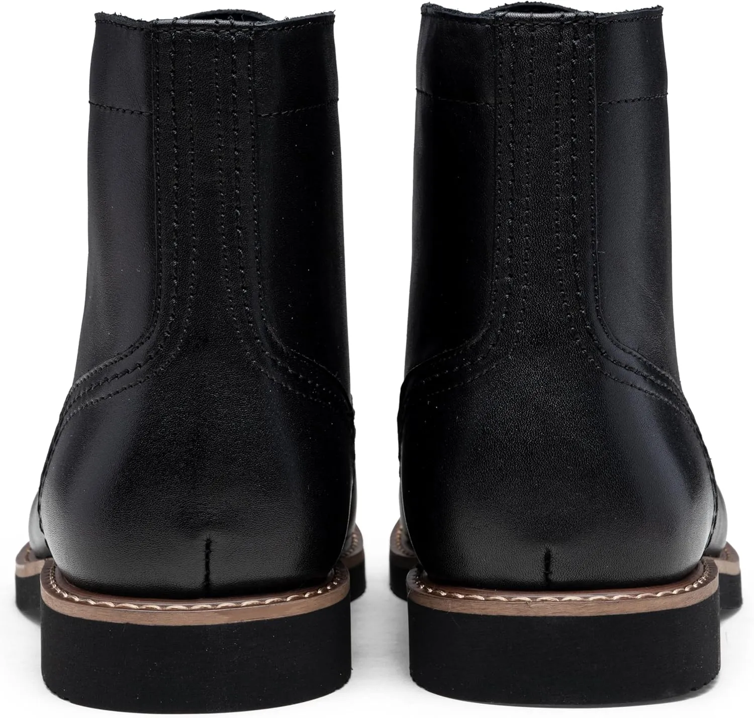 Vostey Men Boots Leather Cap Toe Casual Boots Chukka Fashion Dress Boots for Men