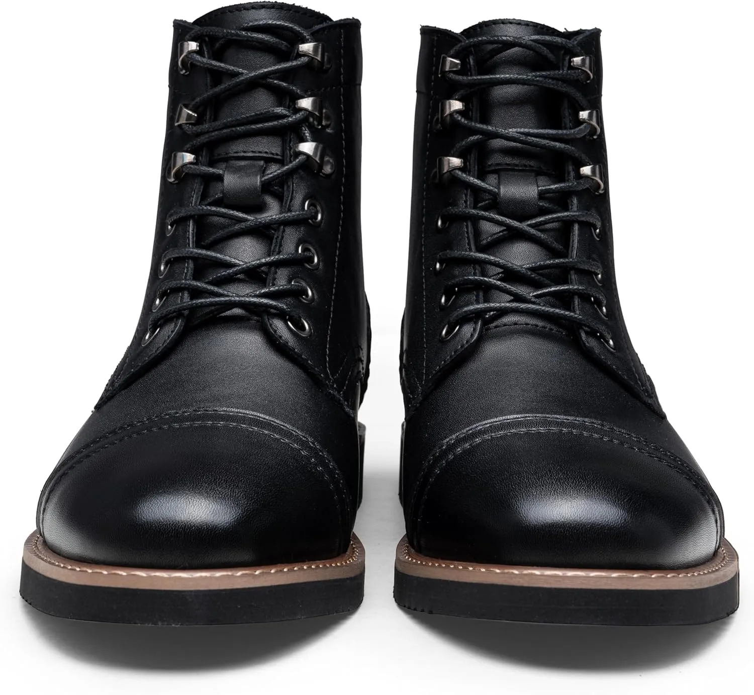 Vostey Men Boots Leather Cap Toe Casual Boots Chukka Fashion Dress Boots for Men